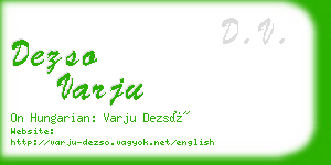 dezso varju business card